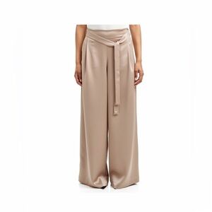 Halston Heritage Biscotti Flowy Satin Pants